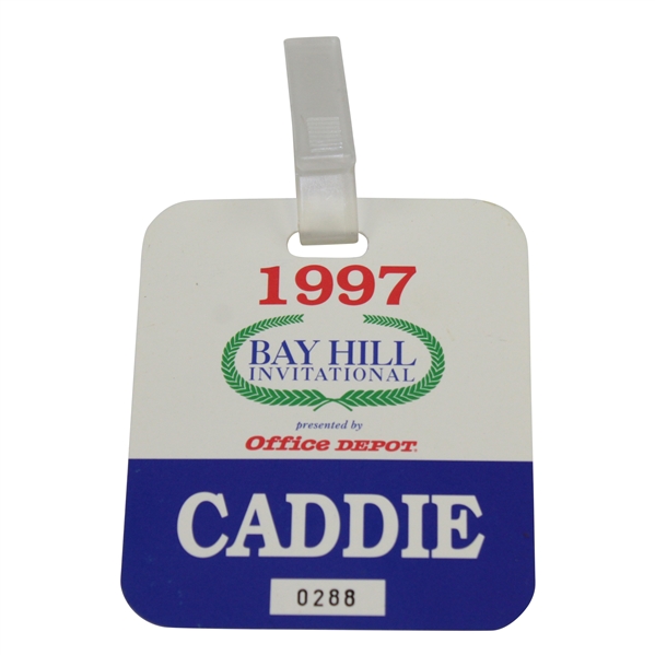 Caddie Badge From Phil Mickelsons 10th Career Win at the 1997 Bay Hill Invitational - Bob Burns Collection