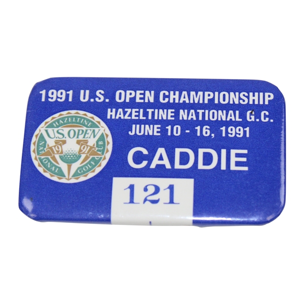 Caddie Badge from Payne Stewarts Win at the 1991 US Open at Hazeltine - Bob Burns Collection