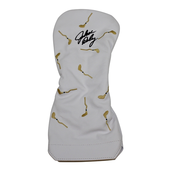 John Daly Signed New Crooked Stick Logo White Driver Head Cover JSA #UU28293