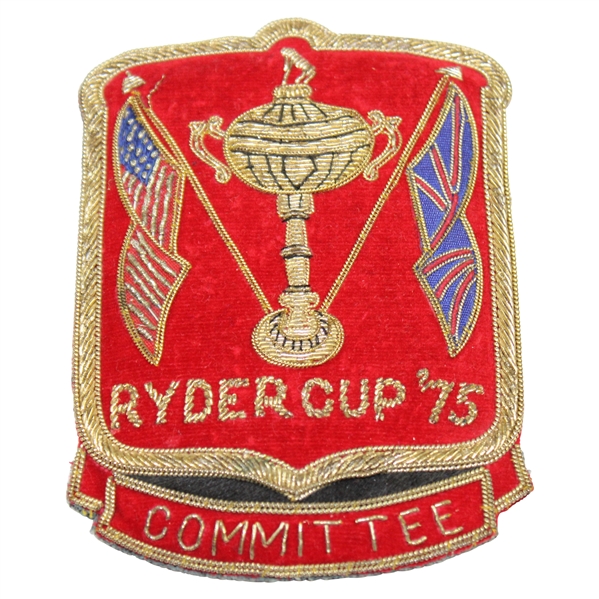 Henry Poes 1975 Ryder Cup Red Committee Bullion Crest