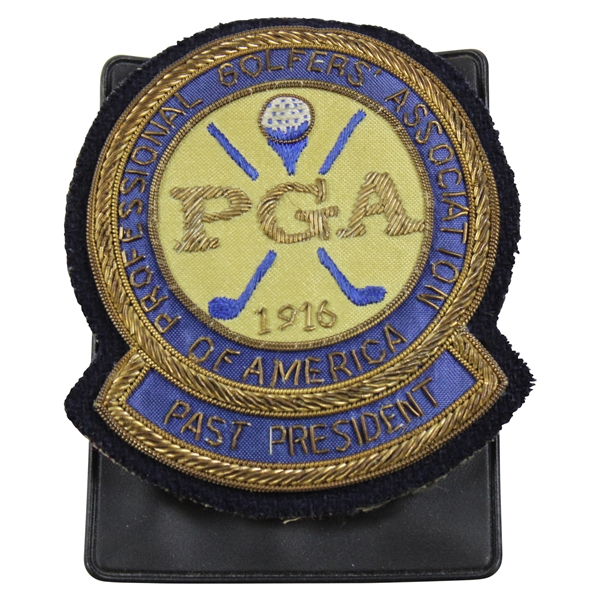 Henry Poes Professional Golfers Association of America Past President Bullion Crest