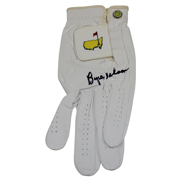 Byron Nelson Signed Augusta National LH Unused White Golf Glove JSA ALOA