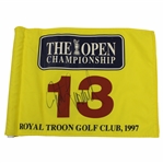 Justin Leonard Signed 1997 OPEN Championship Hole #13 Flag JSA ALOA