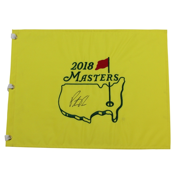 Patrick Reed Signed 2018 Masters Tournament Embroidered Flag JSA ALOA