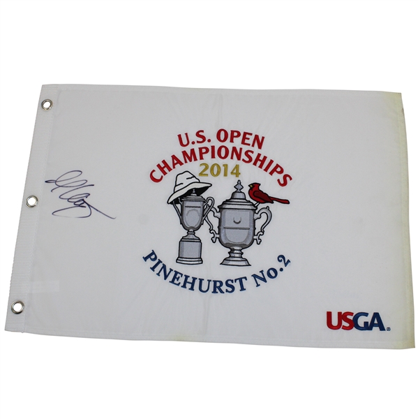 Martin Kaymer Signed 2014 US Open at Pinehurst No. 2 Embroidered Flag JSA ALOA