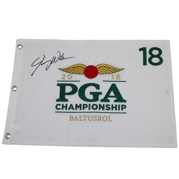 Jimmy Walker Signed 2016 PGA Championship at Baltusrol Embroidered Flag JSA ALOA