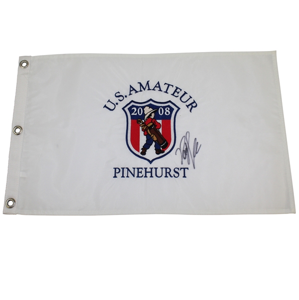 Danny Lee Signed 2008 US Amateur at Pinehurst Embroidered Flag JSA ALOA