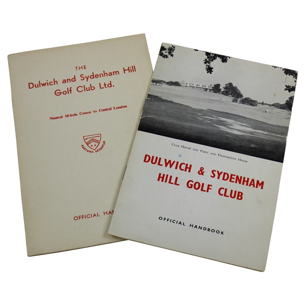 Two (2) Dulwich and Sydenham Hill Golf Club Ltd Official Handbooks