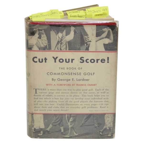 1933 Cut Your Score: The Book of Commonsense Golf Book by George E. Lardner