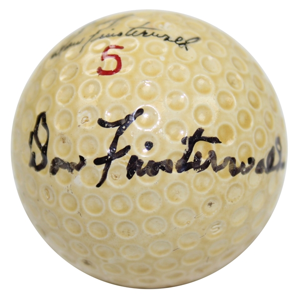 Dow Finsterwald Signed Dunlop Dow Finsterwald Logo Golf Ball JSA #UU13661