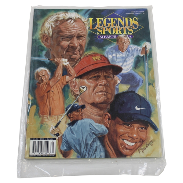 Tiger, Jack & Arnie Legends Sports Memorabilia Magazine - Masters Legends Newsstand Edition #116 - May 2001