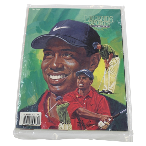 Tiger Woods Legends Sports Memorabilia Magazine with Uncut Sheet of Cards