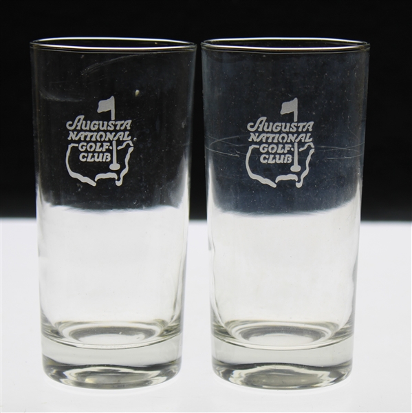 Set of Two(2) Classic Augusta National Golf Club Beer Glasses