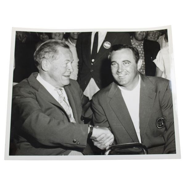 1959 Bobby Jones Masters Green Jacket Press Photo with Doug Ford by Morgan Fitz Augusta Georgia