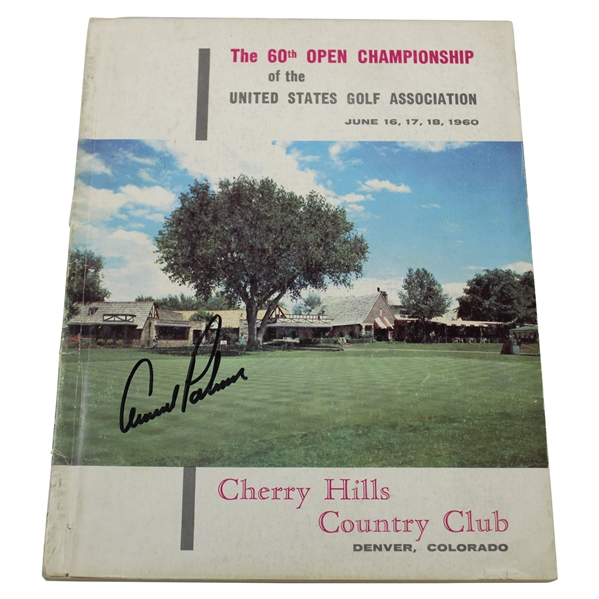 Arnold Palmer Signed 1960 US Open at Cherry Hills Official Program JSA ALOA