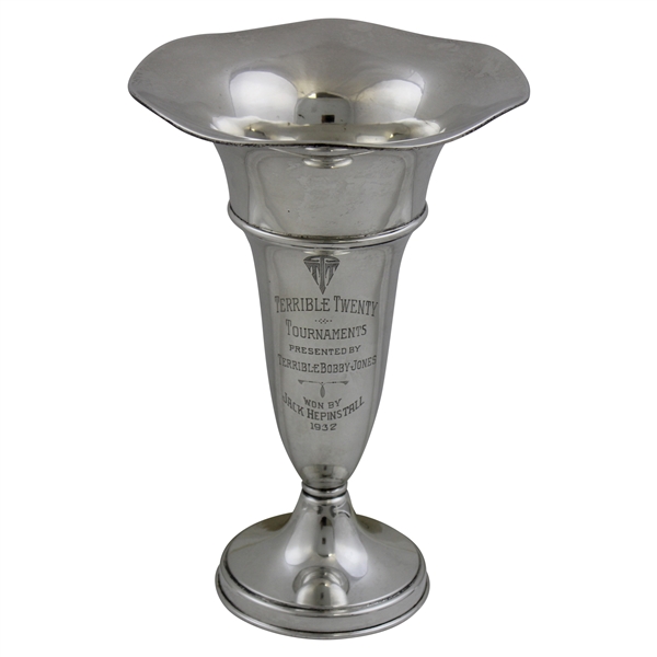 1932 Terrible Twenty Tournament Sterling Trophy Presented by Terrible Bobby Jones Won by Jack Hepinstall