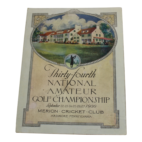 1930 US Amateur at Merion Cricket Club Program - Bobby Jones Completes Grand Slam!