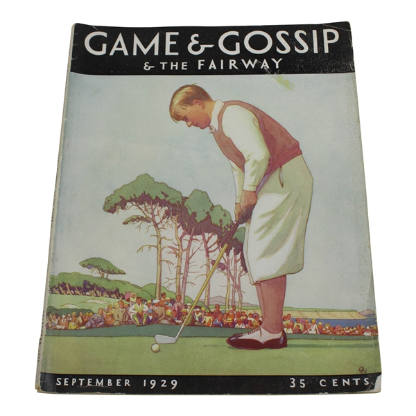 1929 Game & Gossip & The Fairway Magazine w/Bobby Jones on Cover - September