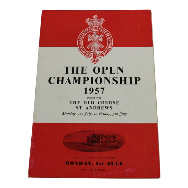 1957 OPEN Championship at The Old Course St. Andrews Monday Programme