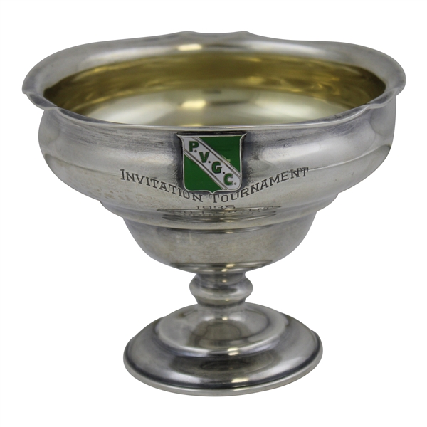 1935 Palos Verde GC Sterling Silver Footed Golf 2nd Flight Runner-Up Tournament Trophy