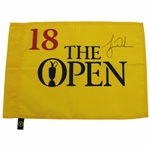 Tiger Woods Signed Undated The OPEN Yellow Screen Flag JSA ALOA