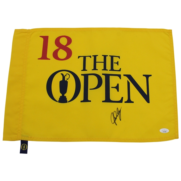 John Daly Signed Undated The OPEN Yellow Screen Flag JSA #UU01498