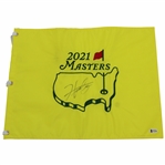 Hideki Matsuyama Signed 2021 Masters Embroidered flag BECKETT #Z72393