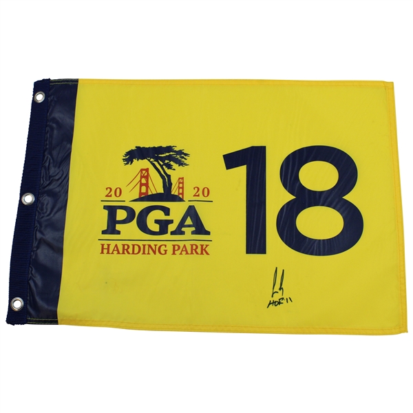 Ernie Els Signed 2020 PGA Championship at Harding Park Screen Flag w/Hof Inscription PSA/DNA #AJ67057