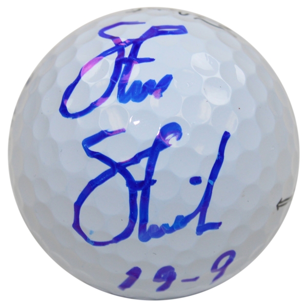 Steve Stricker Signed 2020 Ryder Cup at Whislting Straits Logo Golf Ball with 19-9 JSA #UU01513