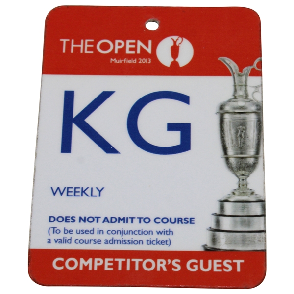 2013 OPEN Championship at Muirfield Weekly KG Competitors Guest Badge #000252