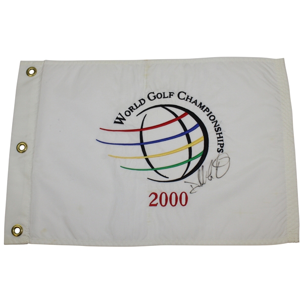 Darren Clarke Signed 2000 World Golf Championship Embroidered Flag JSA ALOA