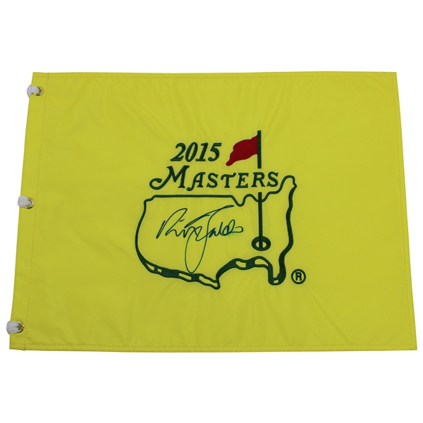 Nick Faldo Signed 2015 Masters Embroidered Flag JSA ALOA