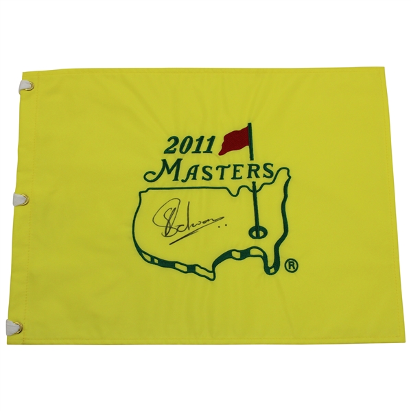 Charl Schwartzel Signed 2011 Masters Embroidered Flag JSA ALOA