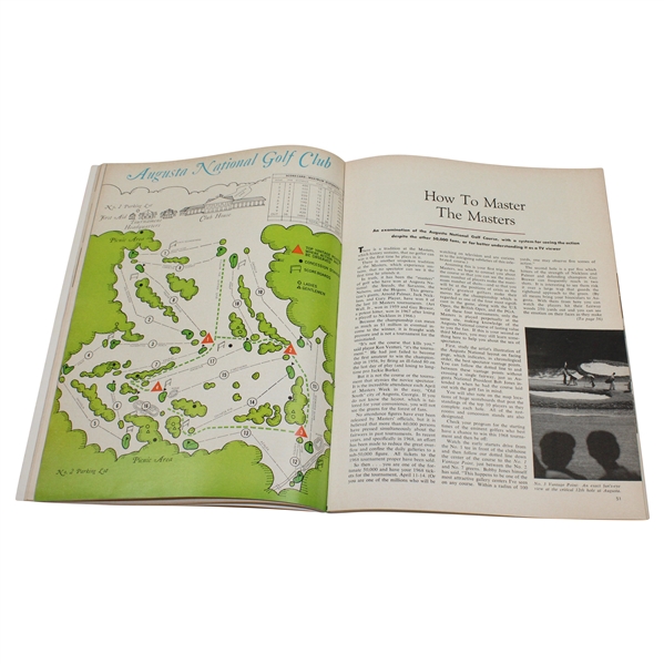 Masters Augusta National Golf Club Course Layout in 1968 Southern Living Magazine 