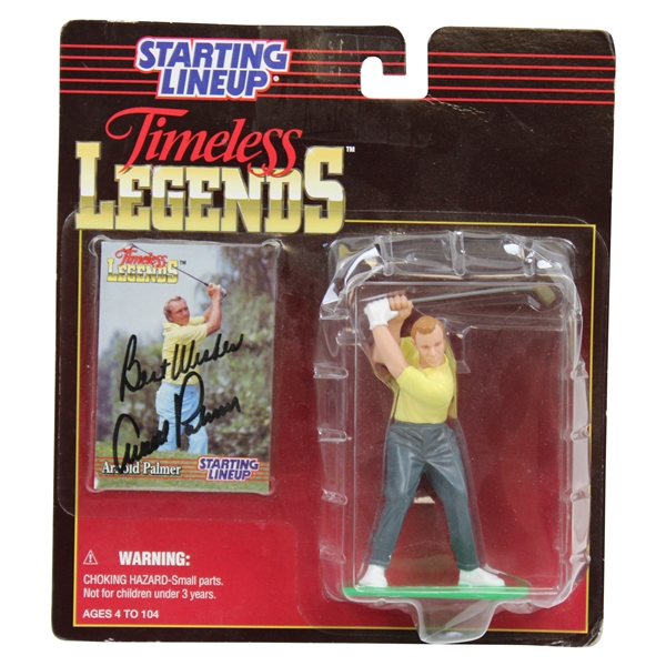 Arnold Palmer Signed Starting Lineup Timeless Legends Card with Figure - Unopened JSA ALOA