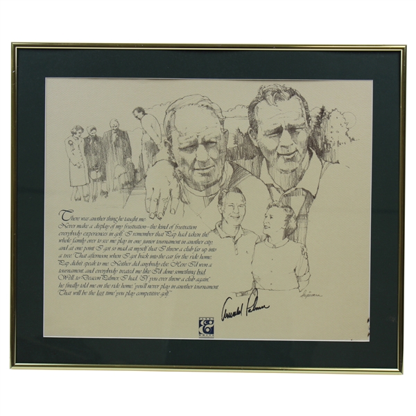 Arnold Palmer Signed Deacon Palmer Golf & Life Lessons Story Display - Framed JSA ALOA