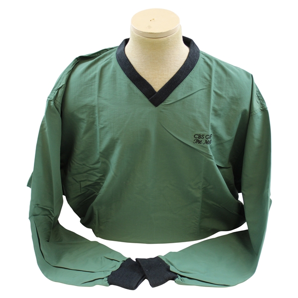 Classic CBS Golf - The Masters Olive Green with Black Trim Windshirt with Original Tag - Unworn