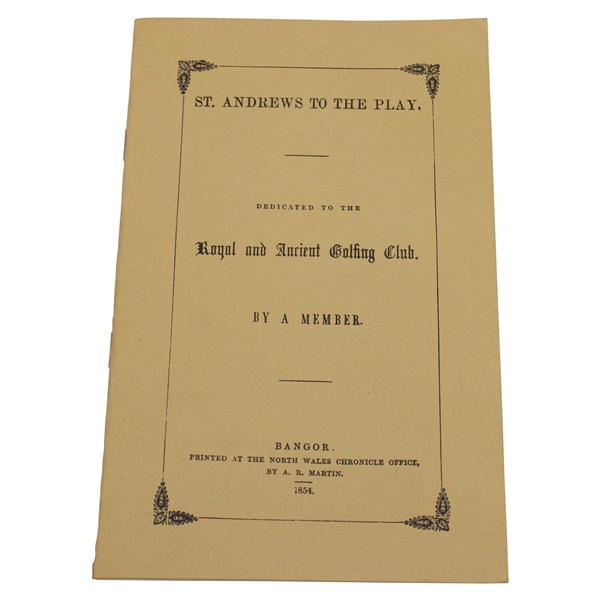 St. Andrews To The Play Dedicated to R&A by a Member Facsimile Ltd Ed #131/300 Booklet - 1994