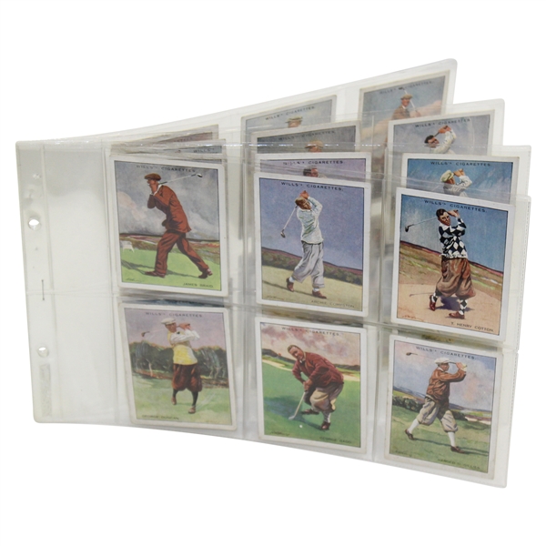 Complete Set of Twenty-Five (25) Wills Famous Golfers Tobacco Cards