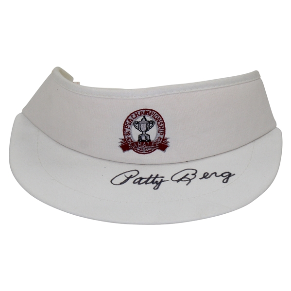 Patty Berg Signed 1998 PGA Championship at Sahalee Visor JSA ALOA