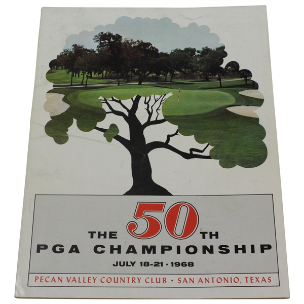 1968 PGA Championship at Pecan Valley Country Club Official Program - Julius Boros Winner