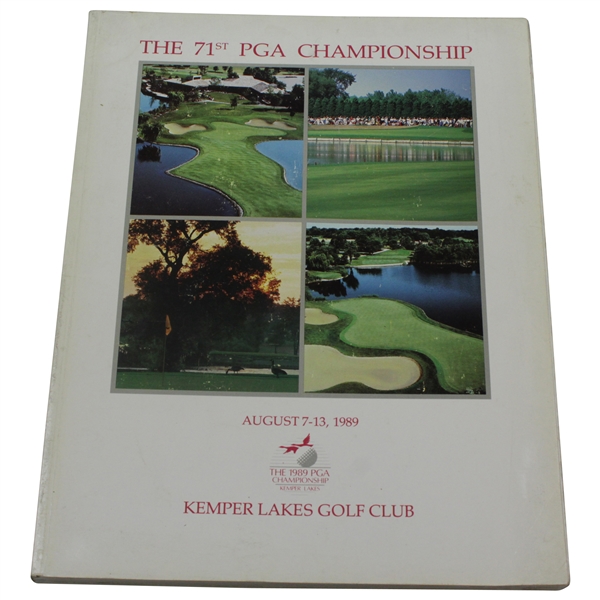 1989 PGA Championship at Kemper Lakes Golf Club Official Program - Payne Stewart Winner