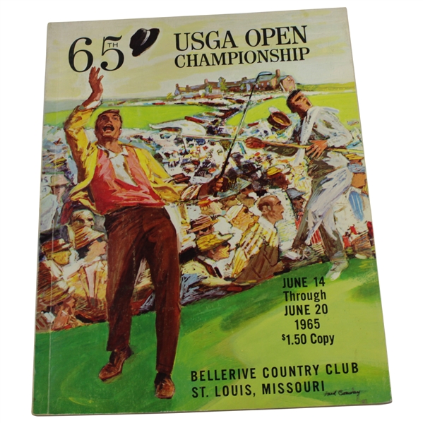 1965 US Open at Bellerive Country Club Official Program - Gary Player Winner