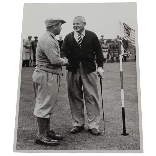 1937 Ryder Cup 6x8 Photo - Sarazen Defeats Allis - Unique Flags on Pole