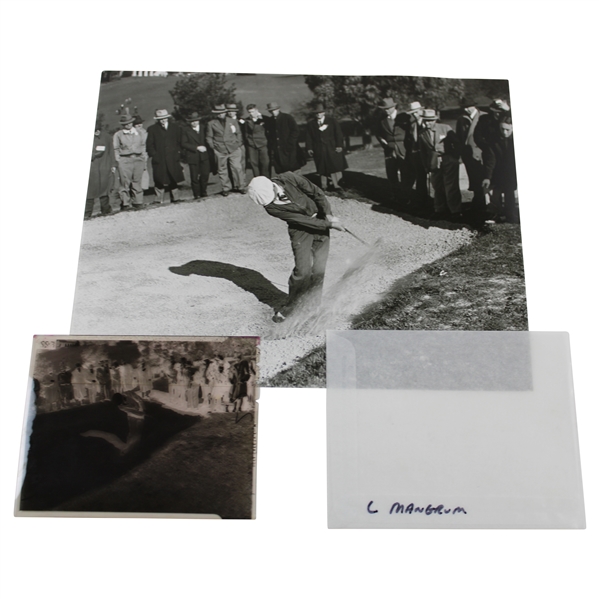 Lloyd Mangrum Hits From Bunker Alex J. Morrison Photo with Original Negative