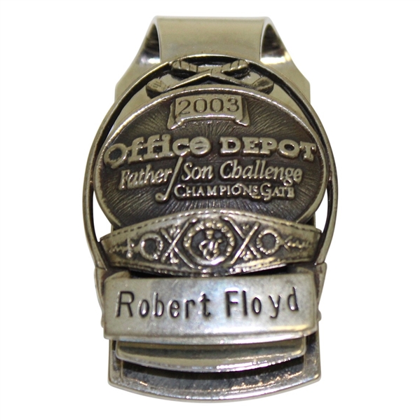 Robert Floyd's 2003 Office Depot Father/Son Contestant DeMille Money Clip with COA