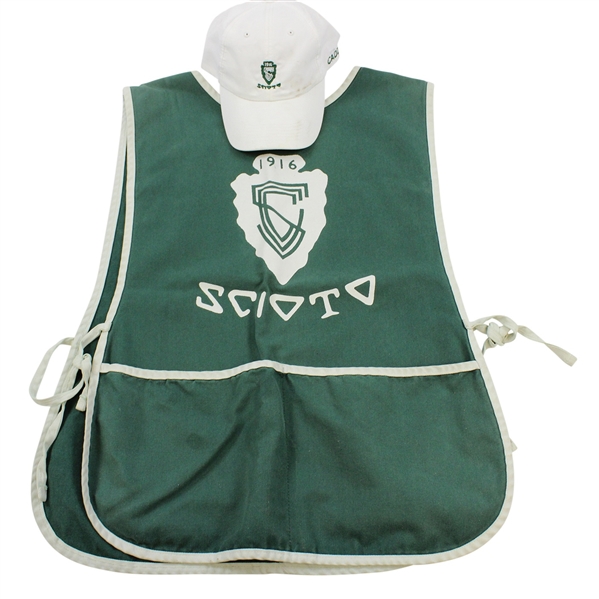 Jack Nicklaus’ Scioto Country Club Game Used Caddy Bib & Hat 