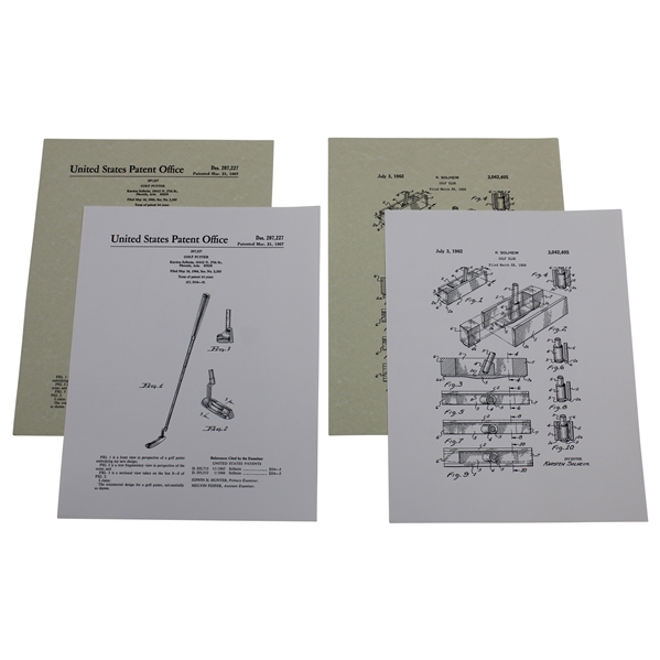 Facsimile Karsten Solheim 1962 United States Patent Office Golf Club Patent Documents