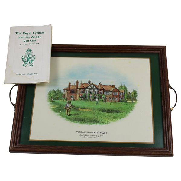 Royal Lytham & St. Annes GC Pimpernel Wooden Tray with Official Course Handbook