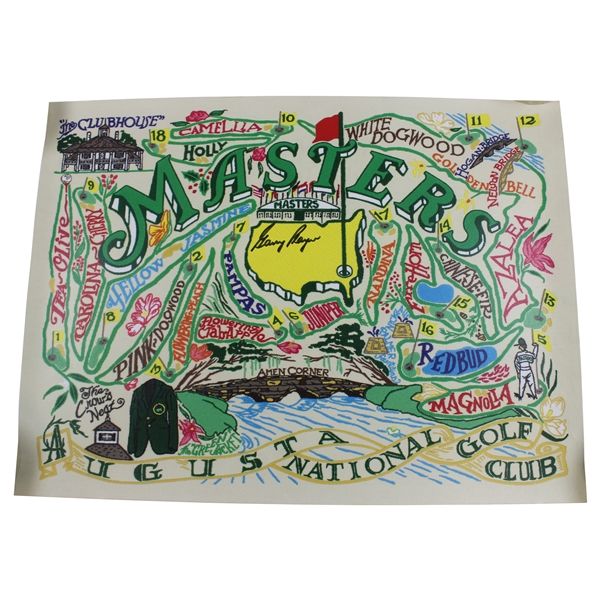 Gary Player Signed Vibrant Augusta National Golf Club Masters Collage Print JSA ALOA